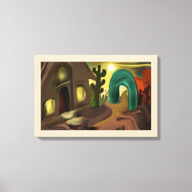 Toile Mission espagnole Art Abstrait (Recto)