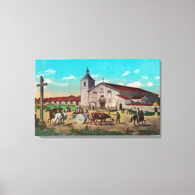 Toile Mission Père Noël de AsisSanta Clara, CA (Recto)