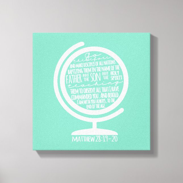 Toile Missions Canvas : Grande Commission sur le monde (Recto)