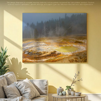Toile Misty Morning Geyser : Un pays d'merveilles de Yel