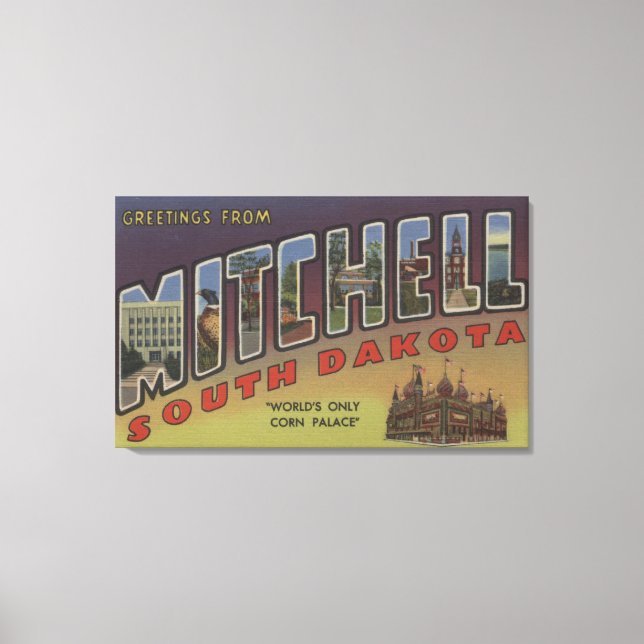 Toile Mitchell, Dakota du Sud - Scènes de grandes lettre (Recto)