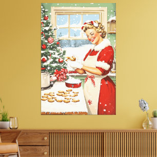 Toile Mme Claus Plaisir De La Cuisine De Vacances