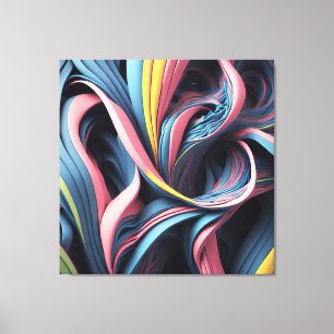 Toile Mode 3D Motif de flux Abstrait cool