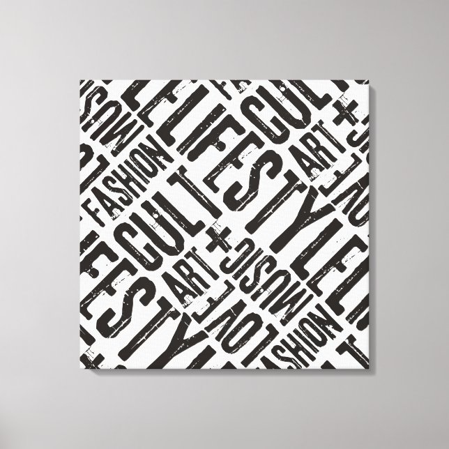 Toile MODE DE VIE CULT - noir (Recto)