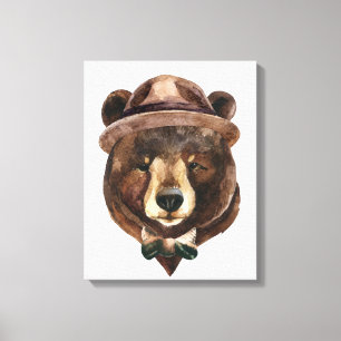 Toile Mode d'ours d'aquarelle