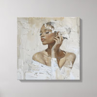 Mode moderne Portrait Peinture peinture Canvas Art