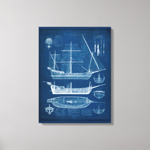Toile Modèle antique I de bateau