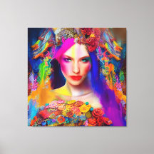 Modèle de mode mixte coloré