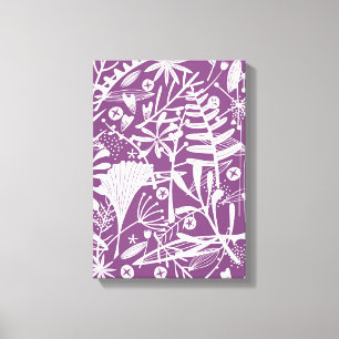 Toile Moderne Botatanique Floral Purple
