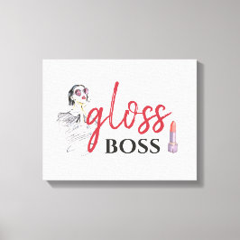 Toile Moderne brillant Boss Girl Black Red Funny World A