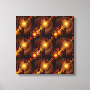 Toile Moderne Élégant Bohème Doré Motif d'Art Abstrait #