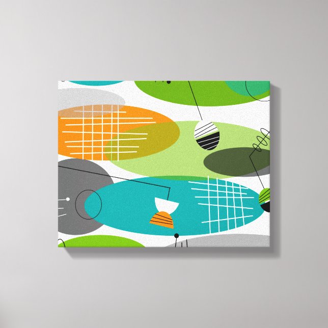 Toile moderne enrobée du milieu du siècle III atom (Recto)