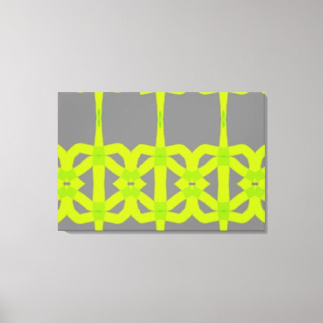 Toile Moderne Lime Green Gris Abstrait Custom Canvas Art (Recto)