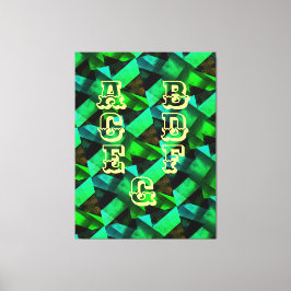 Toile Moderne -NOIR-VERT-BLEU-JAUNE-Très agréable