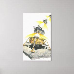 Toile Module d'Apollo 11 Eagle décollant de la lune