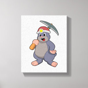 Toile Mole avec Pickaxe