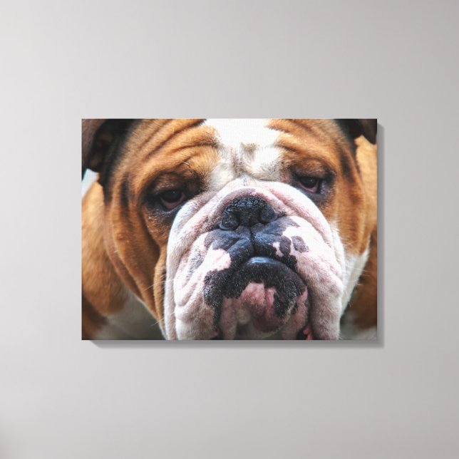 Toile Mon Chien Grumpy dit Bulldog ! ! ! (Recto)