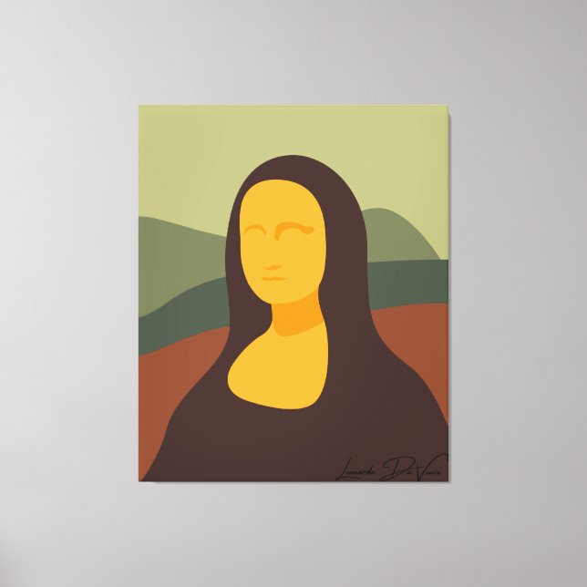 Toile Mona Lisa Peinture Visage de Vinci Canvas Art (Recto)