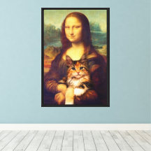 Mona Lisa tenant son animal de compagnie Léonard d
