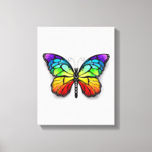 Toile Monarque papillon arc-en-ciel
