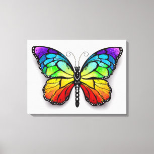 Toile Monarque papillon arc-en-ciel