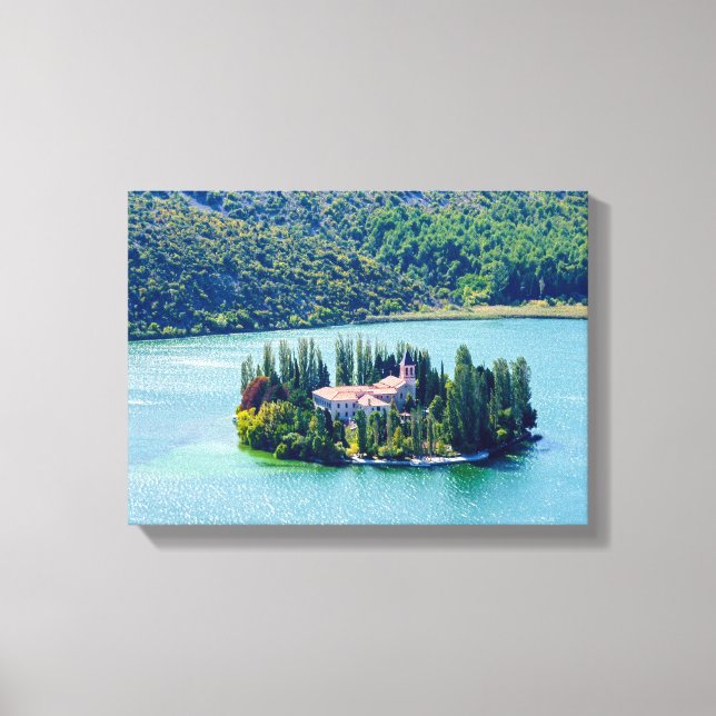 Toile Monastère de Visovac à Krka NP - Croatie (Recto)