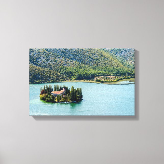 Toile Monastère de Visovac à Krka NP - Croatie (Recto)