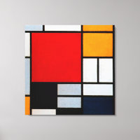 Mondrian - Composition avec grand rouge