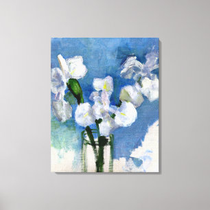 Toile Mondrian - Irises blanches