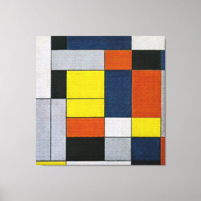 Toile MONDRIAN - No VI - COMPOSITION No II - 1920 - (Recto)