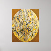 MONDRIAN - TABLEAU 3 COMP. à Oval (Arbres) - 1913