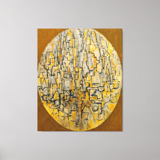 Toile MONDRIAN - TABLEAU 3 COMP. à Oval (Arbres) - 1913