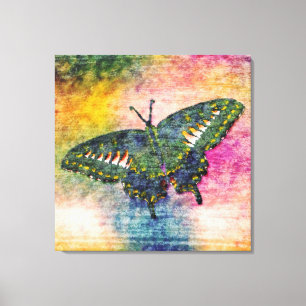 Toile Monet de la peinture sur papillon