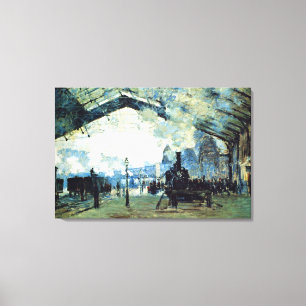Toile Monet - Gare Saint-Lazare, Train Normande,