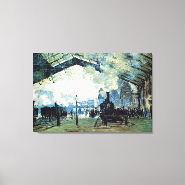 Toile Monet - Gare Saint-Lazare, Train Normande, (Recto)