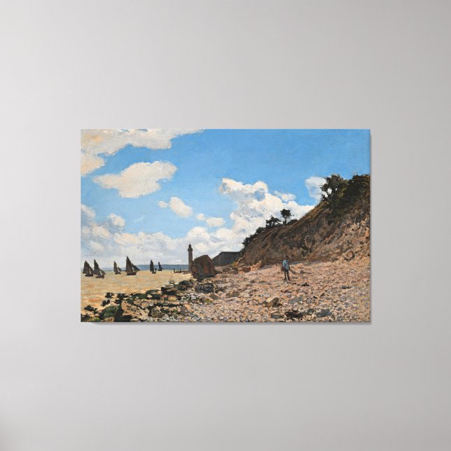 Toile Monet - La plage de Honfleur (Recto)