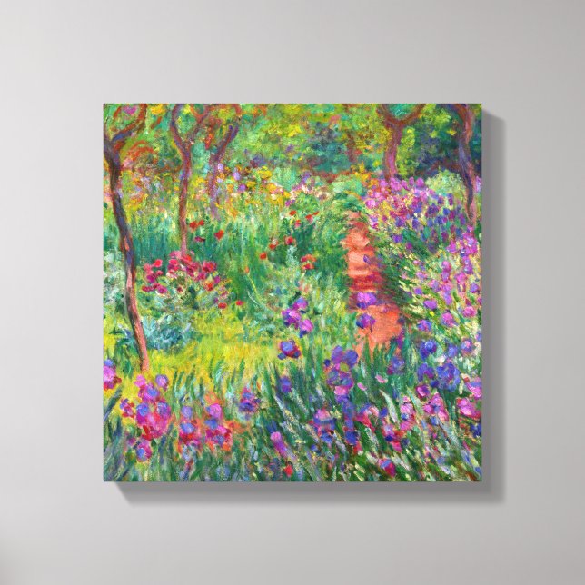 Toile Monet "Le jardin d'Iris à Giverny" (Recto)