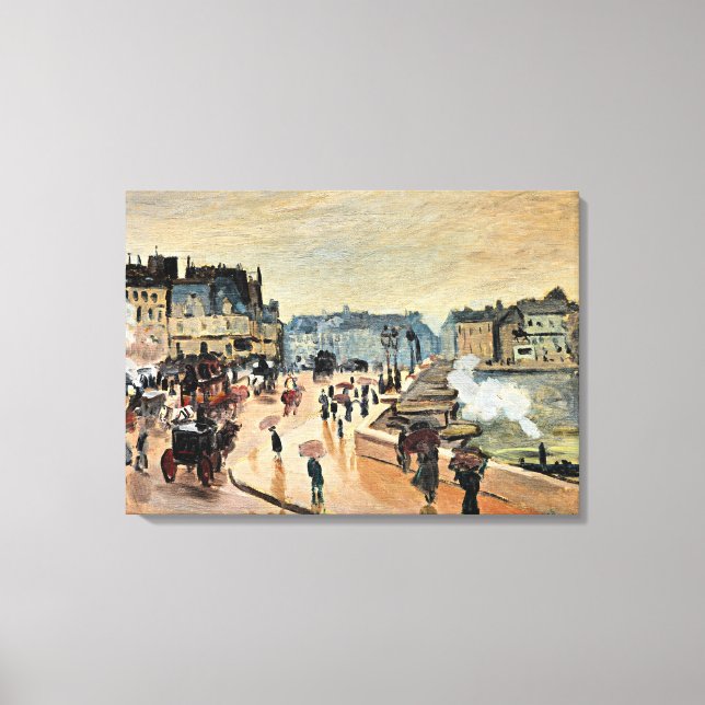 Toile Monet - Le Pont Neuf, Peinture impressionniste (Recto)