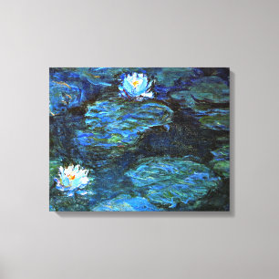 Toile Monet - Lys d'eau (bleu)