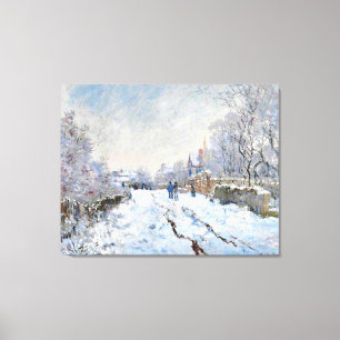 Toile Monet - Scène de neige à Argenteuil