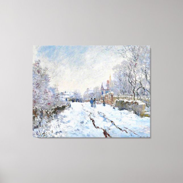Toile Monet - Scène de neige à Argenteuil (Recto)