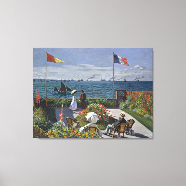 Toile Monet - Terrasse à Sainte Adresse (Recto)