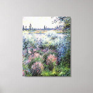 Toile Monet - Un endroit sur les bords de Seine