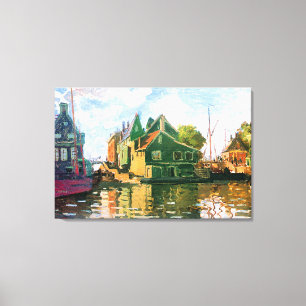 Toile Monet - Zaandam, peinture de canal
