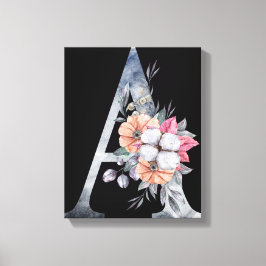 Toile Monogramme A Floral Blues