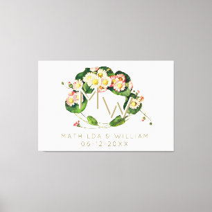 Toile Monogramme de couronne Art nouveau pour personnali