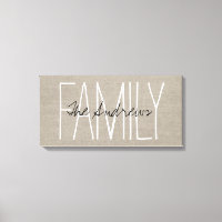 Monogramme de famille rustique chic