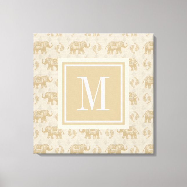 Toile Monogramme | Elephant Khaki Motif de caravane (Recto)