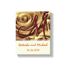 Monogramme mariée et chambre avec Roses d'or