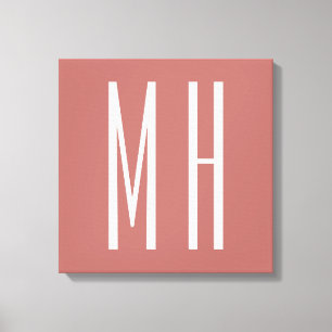 Toile Monogramme Moderne Professionnel Minimaliste